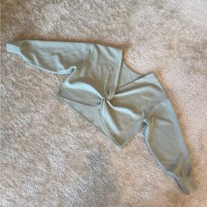 Lululemon Twist Cropped Reversible Sweatshirt in Sage